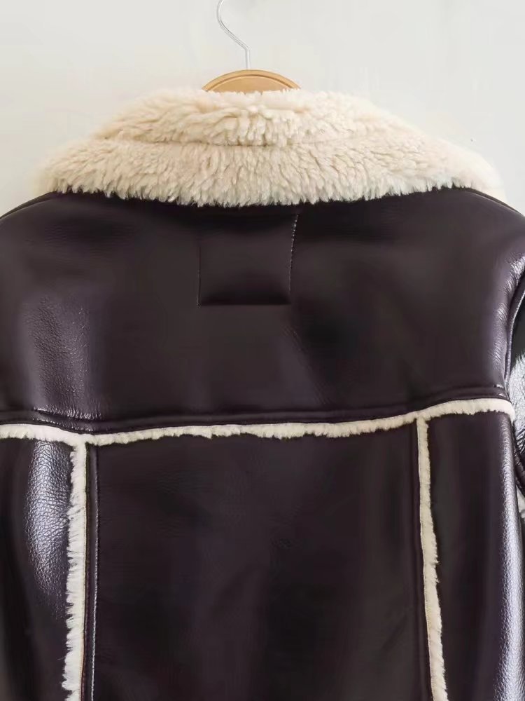 Veste à revers court et manches longues pour femme, coupe slim, tendance et personnalité