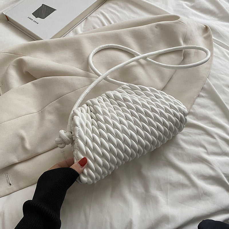 Sac nuage plissé à la mode avec broderie occidentale pour fille