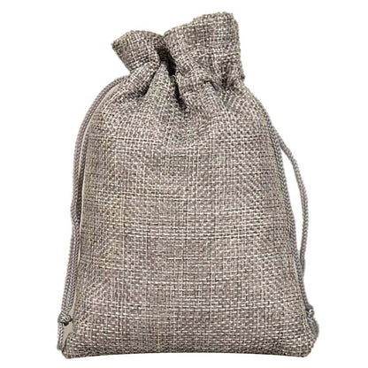 Fabricants en gros sac en lin avec cordon de serrage mini corde en lin emballage de bijoux sac cadeau paquet bouche petit sac en tissu