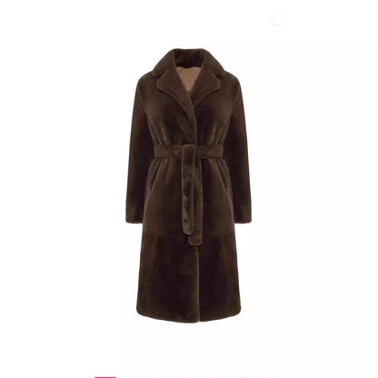 Manteau en fourrure artificielle, manteau de costume, manteau en coton, section longue épaissie, trench-coat en peluche