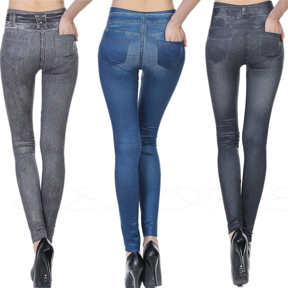 Jeggings mit hoher Taille - Jeans-Leggings