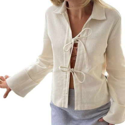 Cardigan à lacets Vestes pour femmes à usage unique