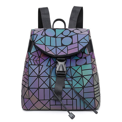 New Colorful Ladies Geometric Diamond Backpack